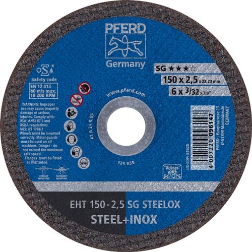PFERD Trennscheibe SG STEELOX D150x2,5mm ger.INOX Bohr.22,23mm PFERD