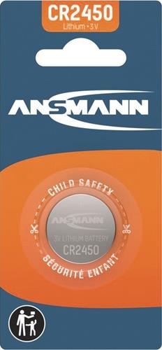 ANSMANN Knopfzelle 3 V 620 mAh CR2450 24,5x5mm 1 St./Bl.ANSMANN