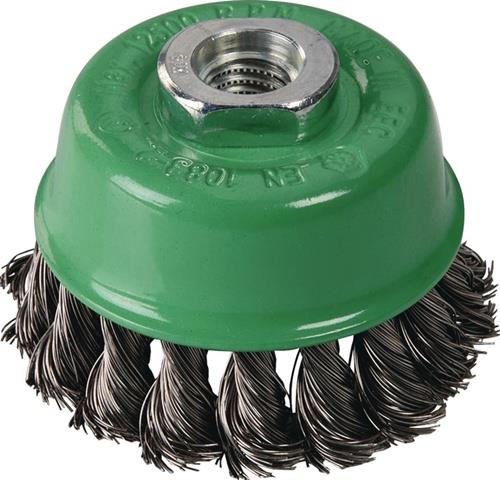 TECWERK Topfbürste D.100mm Drahtstärke 0,5mm VA 8500min-¹ TECWERK