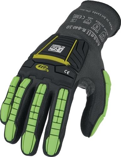 ANSELL Handschuh Ringers R840 Gr.10 schwarz/grün EN 388,EN ISO 21420:2020,EN 407 PSA II