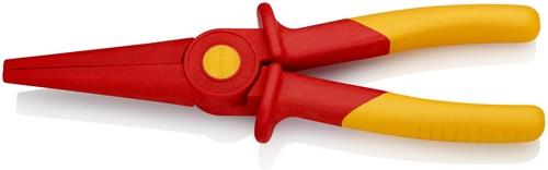 KNIPEX Flachrundzange Gesamt-L.220mm KU.glasfaserverst.m.Weichkunststoff-Zone KNIPEX