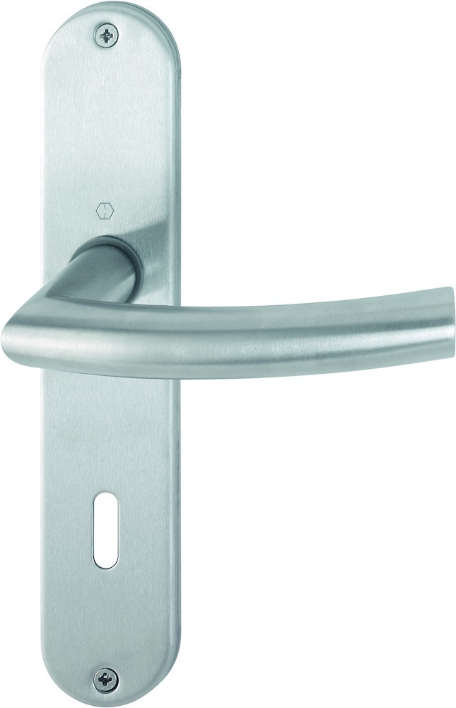 HOPPE® Drückergarnitur mit Langschild Narvik E1430ZP/302, Edelstahl, 11545161