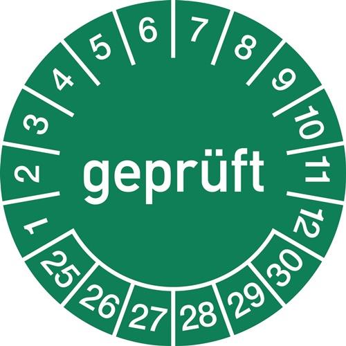 Nordwest Mehrjahresprüfplakette D.15mm gepr.2025-2030 Folie