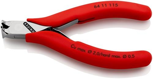 KNIPEX Elektronikvornschn.L.115mm Form 1 Facette nein spiegelpol.Ku.-Überzug KNIPEX