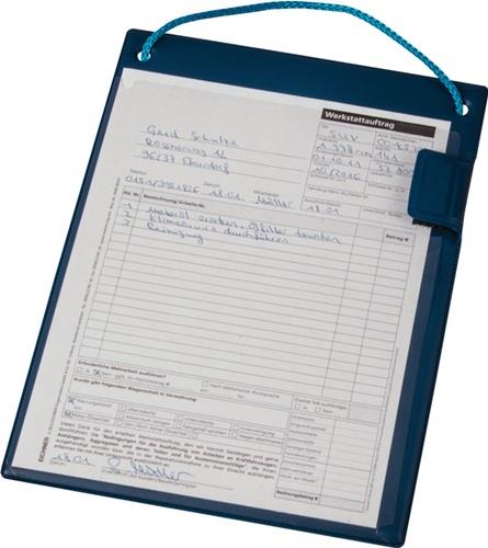 EICHNER Auftragstasche m.Klettverschluss,Kordel u.Tasche DIN A4 blau VE 10 St.EICHNER