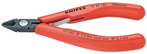 KNIPEX Elektronik-Seitenschneider L.125mm Form 2 Facette ja,kl.KNIPEX