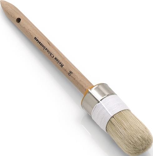 Nordwest Ringpinsel Gr.10 Borsten-L.87mm 20mm helle Chinaborste roh.Holzstiel NÖLLE