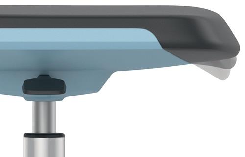 BIMOS Arbeitsdrehstuhl Labsit Rl.Sitzschale blau Integralschaum schwarz 450-650mm