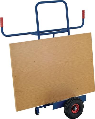 TECWERK Plattenkarre Trgf.350kg H.1440mm Aufl.-L500xB200mm Bereifung Luft saphirblau TW