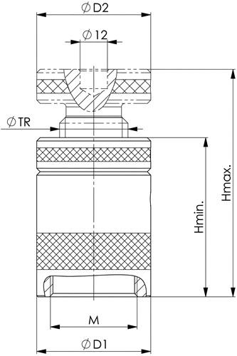 AMF Schraubbock Nr.6401 Gr.52 a.Alu.H.42-52mm AMF