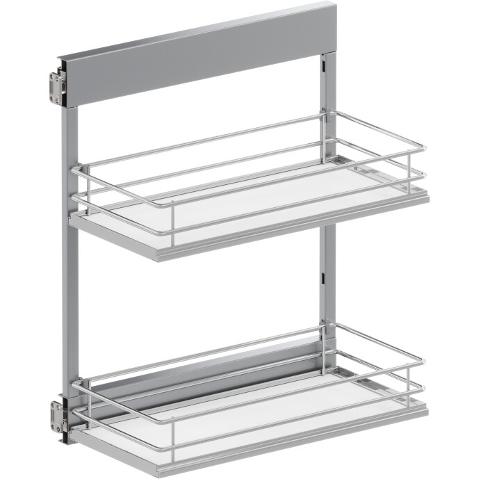 Seitenwandauszug SUB-Side, Korbset, 2x 300er, Premea, weiß chrom Vauth Sagel
