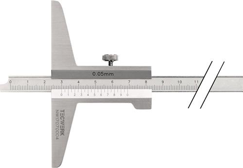 Tiefenmessschieber DIN 862 gerade Messschiene 10 x 4,5 mm TECWERK