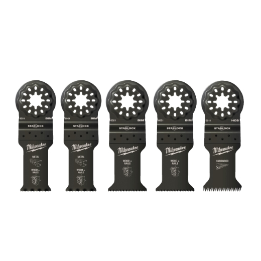 MILWAUKEE 5-teilig Multitool Zubehörset Holz & Metall