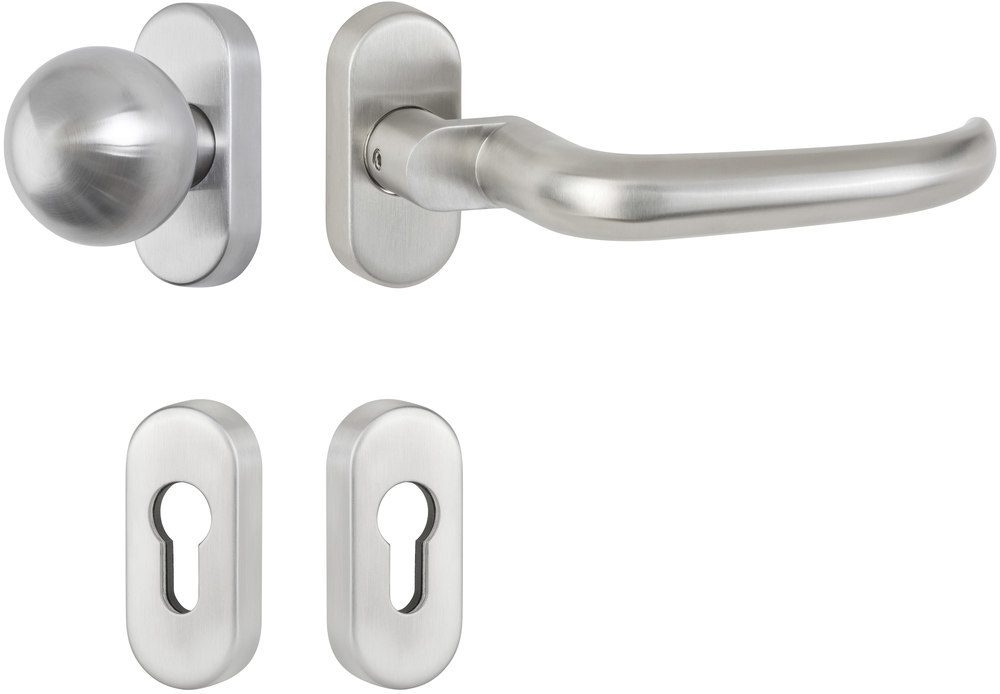 HERMAT FH Wechselgarnitur mit Rosetten BASIC 16 1816.GK/2085.FS, Edelstahl