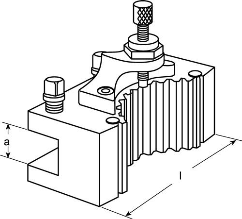PROMAT Wechselhalter f.Stahlhalterkopf A f.Drehstähle Spann-H.20mm PROMAT