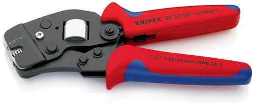 KNIPEX Crimpzange Gesamt-L.190mm 0,08-10,0 (AWG 28-7) mm² brün.Mehrkomp.-Hüllen KNIPEX