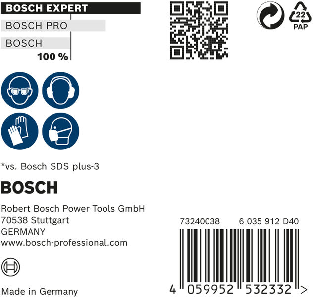 BOSCH EXPERT SDS plus-7X Hammerbohrer, 6 x 100 x 165 mm, 10-tlg.. Für Bohrhämmer