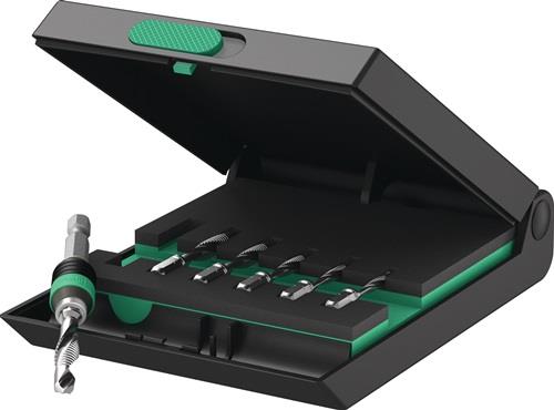 WERA Kombigewindebohrerbitsatz 7-tlg.HSS 1/4 Zoll 6KT Ku.-Box WERA