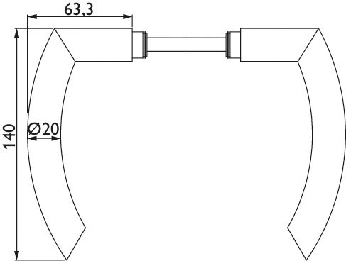 HERMAT Türdrückerpaar BASIC 04 1804, Edelstahl