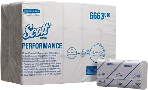 KIMBERLY-CLARK Handtuch 6663 1-lagig,geprägt weiß L315xB215ca.mm 3180 Tücher/VE