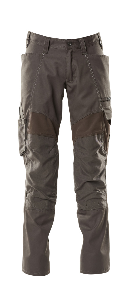 MASCOT® Hose mit Knietaschen, Stretch-Einsätze Hose, dunkelanthrazit