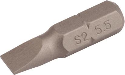 TECWERK Bit f.Schlitzschrauben 5,5mm L.25mm 1/4 Zoll C6,3 Schneidenstärke 1mm TECWERK