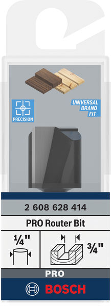 BOSCH Nutfräser 1/4", D1 19 mm, L 19,5 mm, G 51 mm