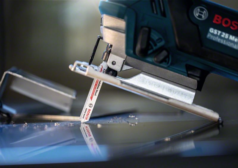 BOSCH EXPERT ‘Stainless Steel’ T 118 AHM Stichsägeblatt, 3 Stück. Für Stichsägen