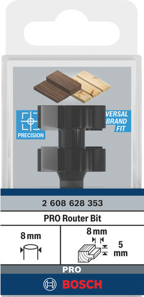 BOSCH Federfräser, 8 mm, D1 25 mm, L 5 mm, G 58 mm