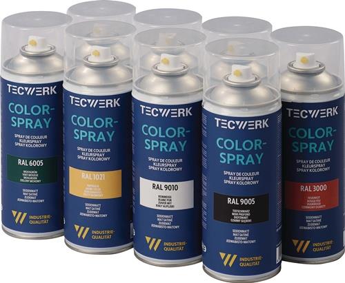 TECWERK Colorspray feuerrot hochglänzend RAL 3000 400ml Spraydose TECWERK