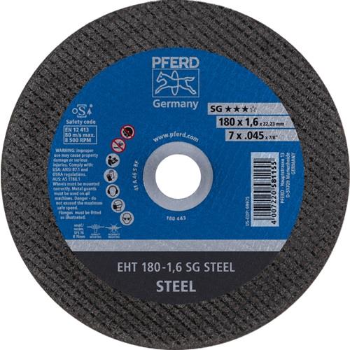 PFERD Trennscheibe SG STEEL D180x1,6mm ger.STA Bohr.22,23mm PFERD