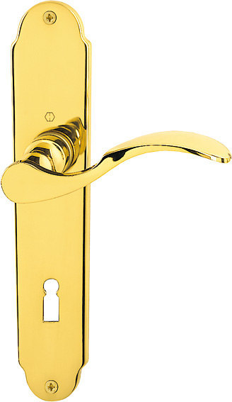 HOPPE® Drückergarnitur mit Langschild Caracas M112SLN/2021, Messing, 8168098