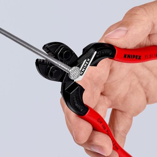 KNIPEX Kompaktbolzenschneider CoBolt® L.160mm Ku.-Überzug ger.3,3mm m.Aussparung