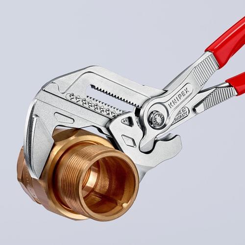 KNIPEX Zangenschlüssel L.300mm Spann-W.68mm verchr.Ku.-Überzug KNIPEX KNIPEX Zangenschlüssel L.300mm Spann-W.68mm verchr.Ku.-Überzug KNIPEX