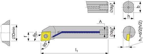 PROMAT Bohrstange A12K-SCLCL 06 li. vern. m. IK PROMAT