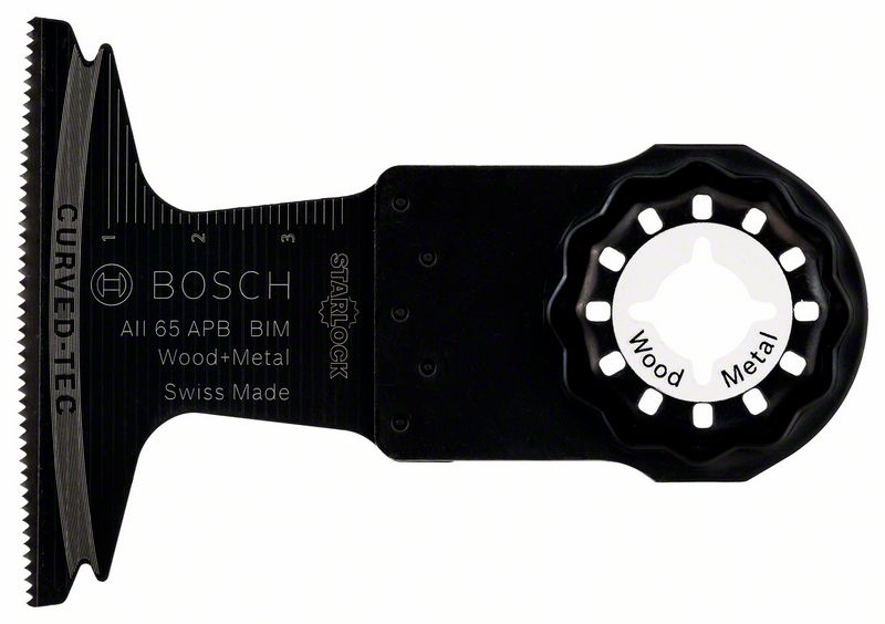 BOSCH BIM Tauchsägeblatt AII 65 APB, Wood and Metal, 40 x 65 mm, 1er-Pack