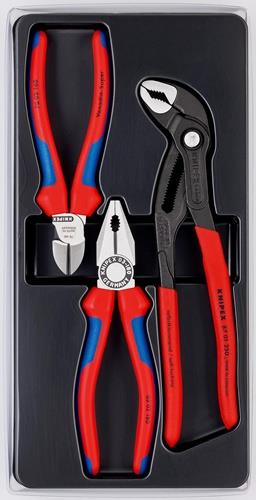 KNIPEX Zangensatz Bestseller-Paket Inh.3tlg.pol.Kunststoff-Tiefziehteil KNIPEX