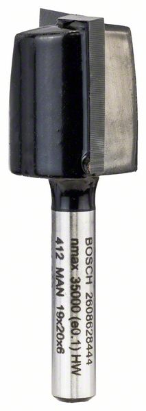 BOSCH Nutfräser Standard for Wood, 6 mm, D1 19 mm, L 19,5 mm, G 51 mm
