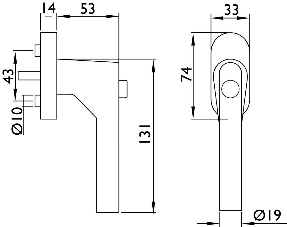 HERMAT Fenstergriff abschließbar BASIC 02 1802/DKI, Druckknopf, Edelstahl