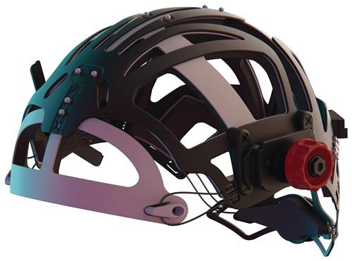 OPTREL Kopfbedeckung ISOFIT® HEADGEAR HYBRID 1 schwarz,rote Knöpfe OPTREL