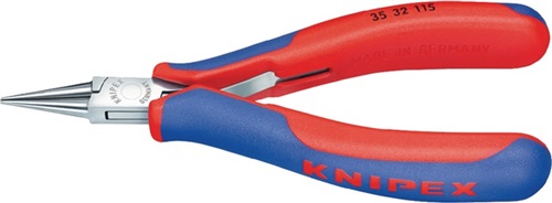 KNIPEX Elektronik-Greifzange Gesamt-L.115mm rundspitze Backen Form 3 Mehrkomp.-Hüllen