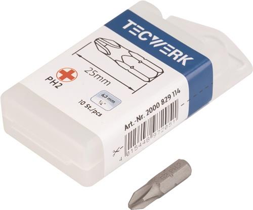 TECWERK Bit P829114 1/4 Zoll PH 2 L.25mm TECWERK TECWERK Bit P829114 1/4 Zoll PH 2 L.25mm TECWERK