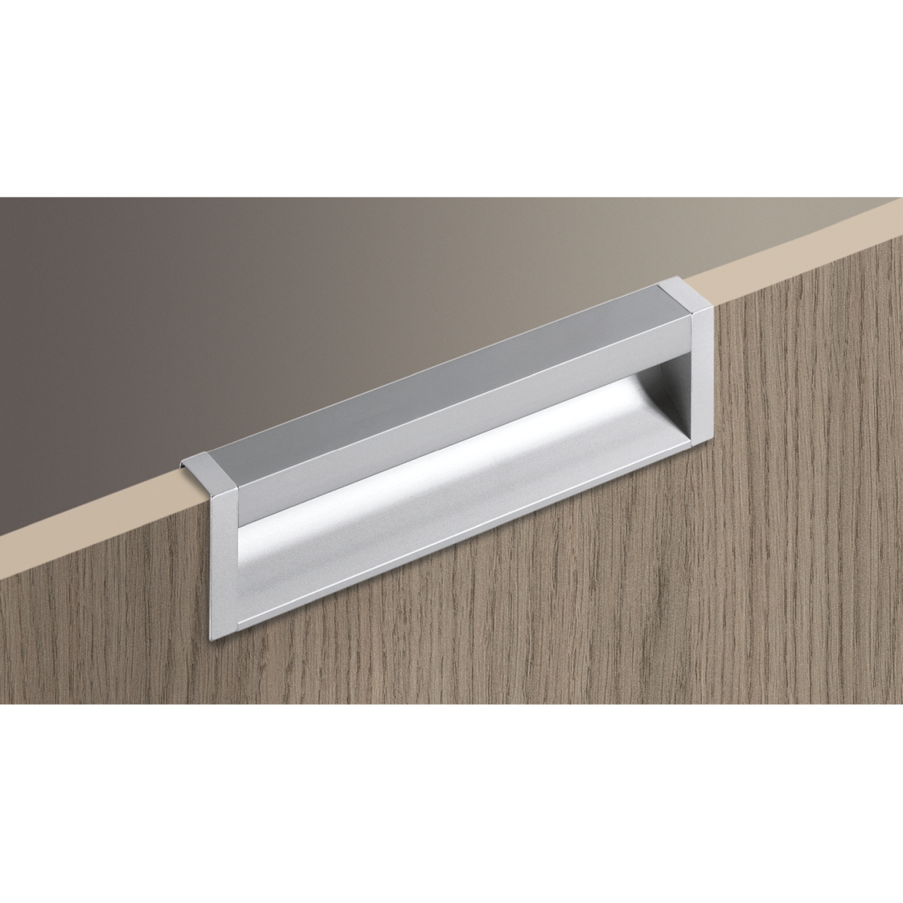 HETTICH Einsetzgriff Capris, L 1200 mm, B 21 mm, H 46 mm, Aluminium eloxiert, 9149293