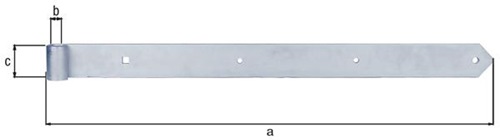 GAH Ladenband L.800x20x60mm S.8mm STA galv.verz.d.pass.D.20mm rd GAH