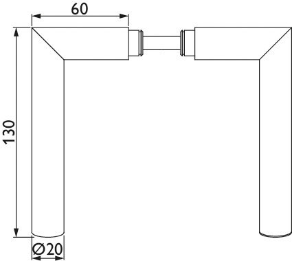 HERMAT Türdrückerpaar MOON 1231, Edelstahl