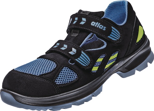 ATLAS Sicherheitssandale FLASH 4605 XP Gr.43 W.14 black/royal blue/neon-yellow
