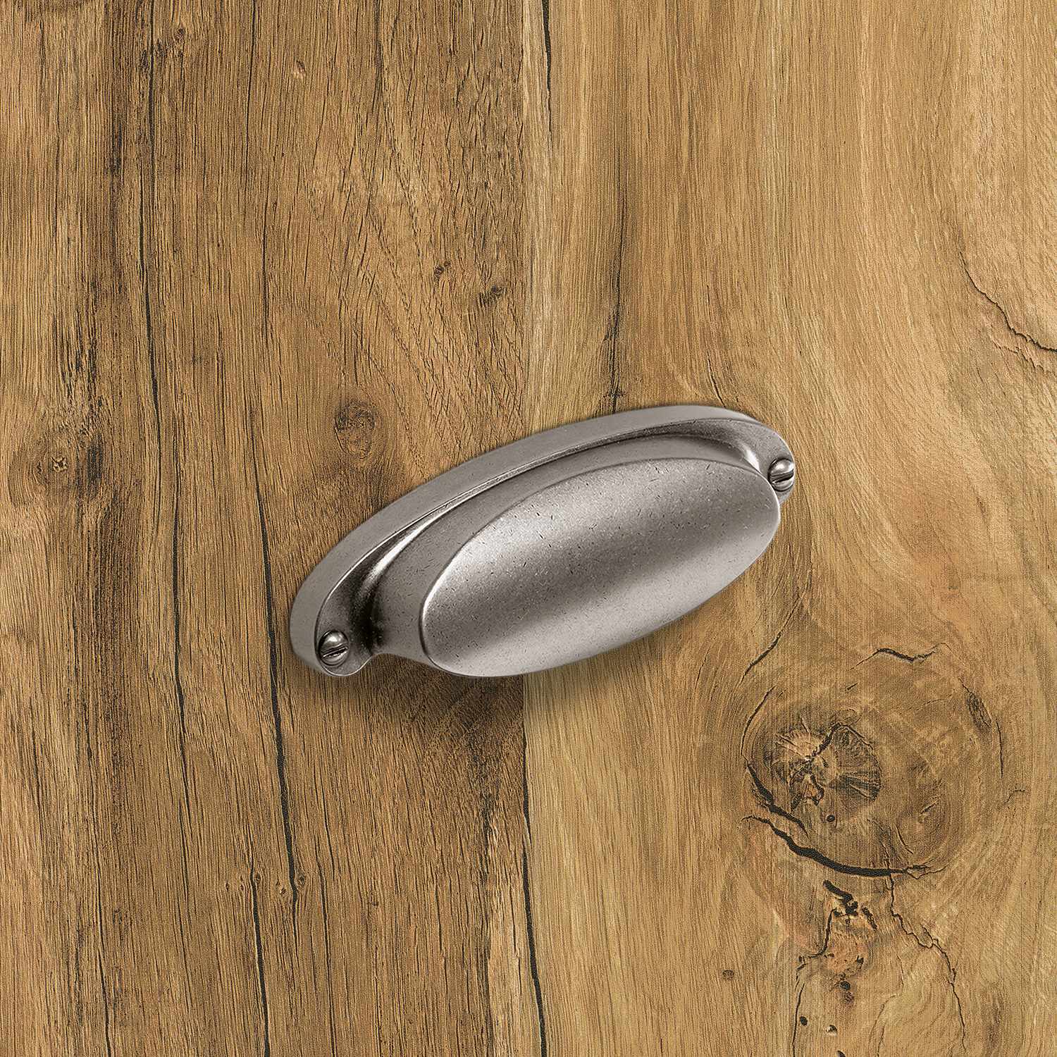 HETTICH Griff Lorica, •–• 64, L 100 mm, B 33 mm, H 22 mm, Zinn Optik, 9112655 HETTICH Griff Lorica, •–• 64, L 100 mm, B 33 mm, H 22 mm, Zinn Optik, 9112655