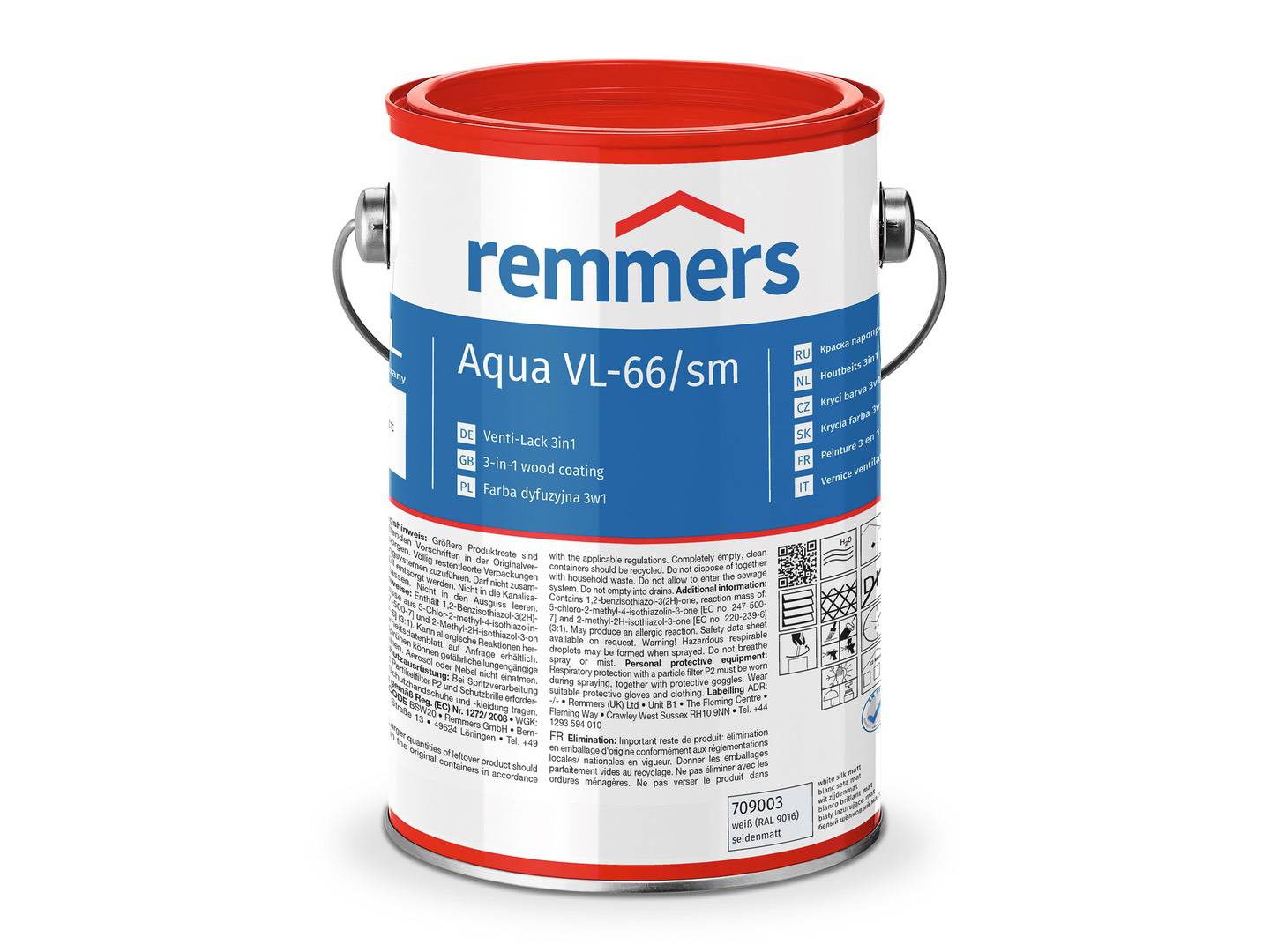 REMMERS Aqua VL-66/sm-Venti-Lack 3in1 weiß (RAL 9016) 5 l