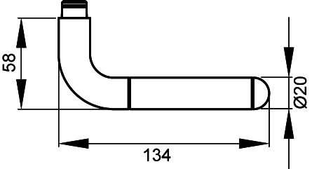 KARCHER DESIGN ER35 0DS Griffpaar Lignano Steel ohne Griffrosette, inkl. Stift in Edelstahl poliert / matt, Edelstahl
