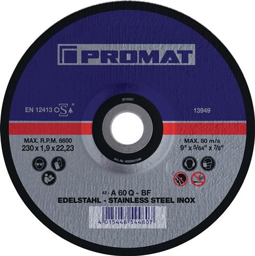 PROMAT Trennscheibe INOX D115x1mm ger.INOX Bohr.22,23mm PROMAT